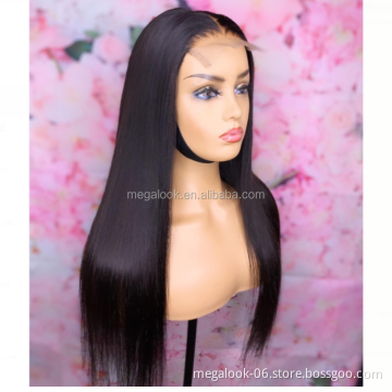 150% 180% 210%  High Density Single Knot Pre-Plucked Natural  Hairline Sri Lanka Human Hair Top Lace Closure Front Wig